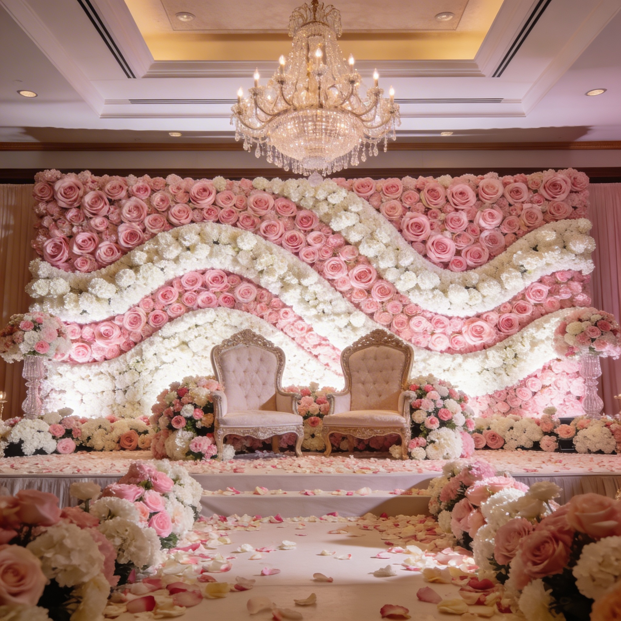 Blush pink stage