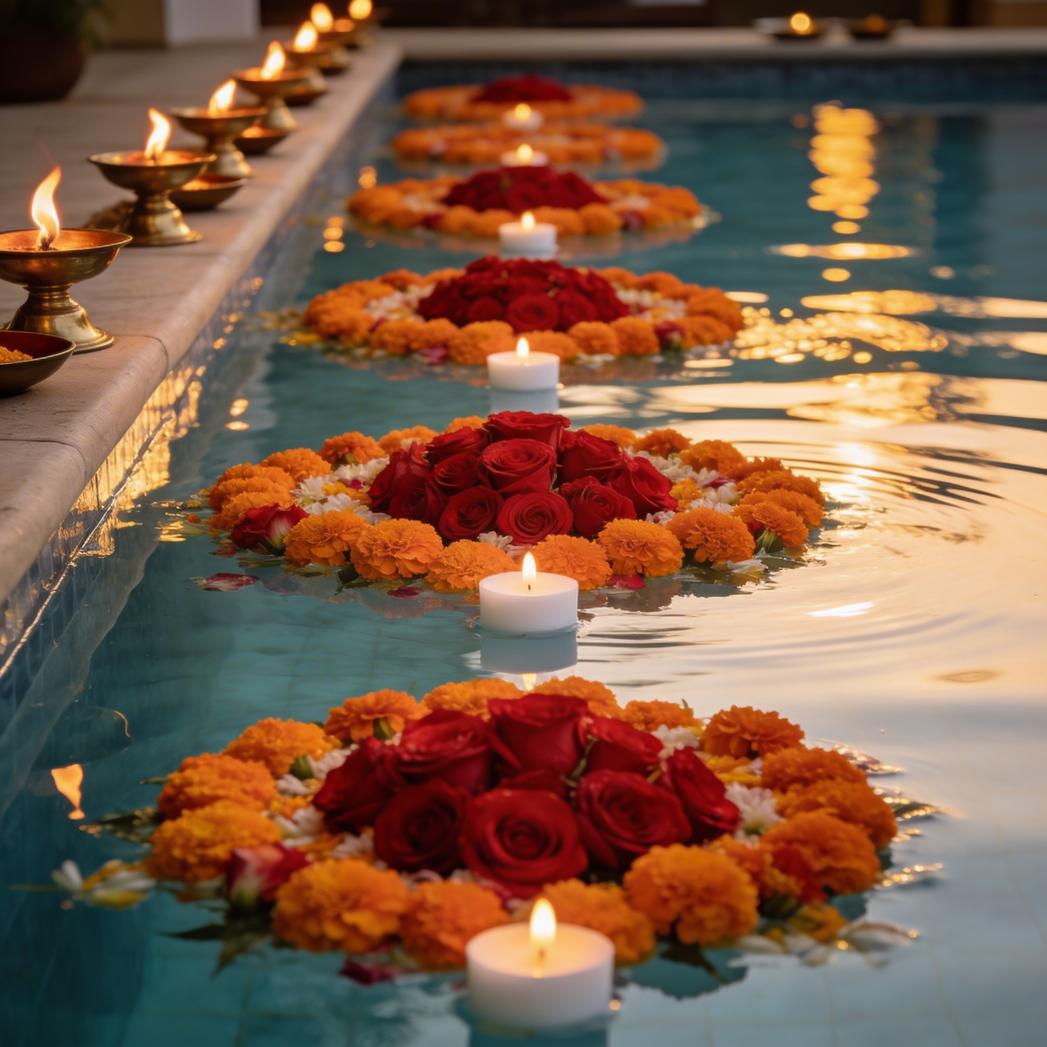 Pool flowers